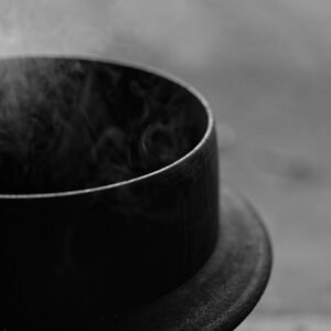 drink, tea, steam, monochrome, black and white, autumn, closeup